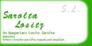 sarolta lositz business card